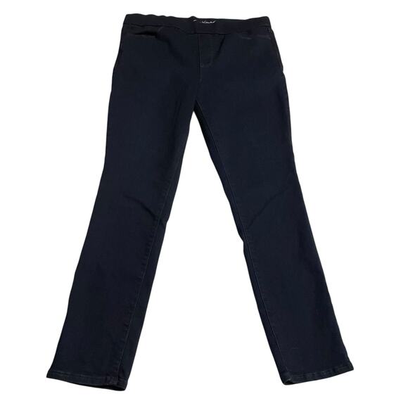 Gloria Vanderbilt Womens Jeans Size 14 Mid Rise Skinny Pull On Denim Dark Wash - Picture 1 of 10